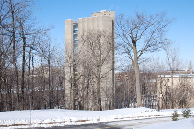 The Pavillon Thérèse-Casgrain, student residence building, at 5 minutes from LGM site.